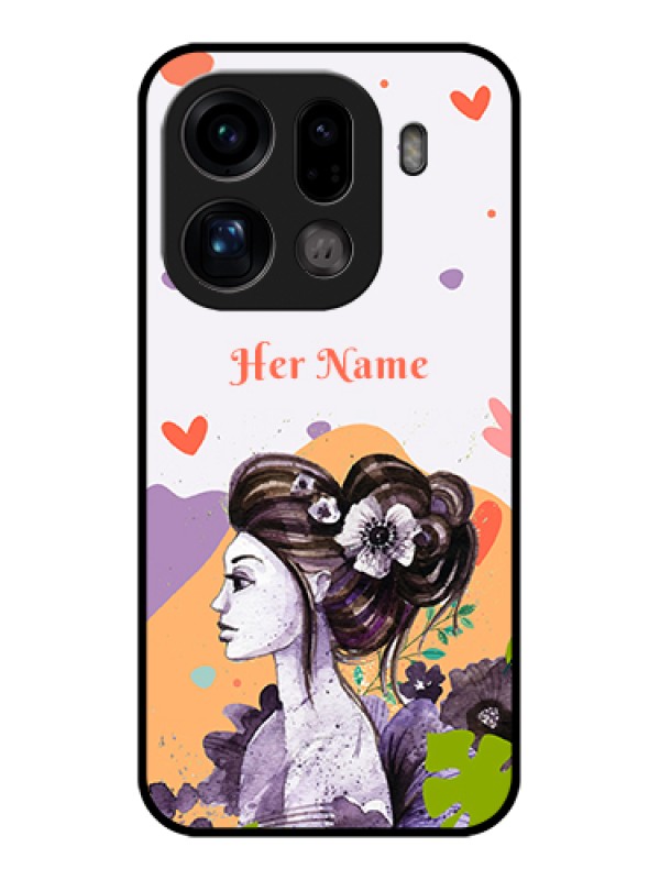 Custom Oppo Find X9 Pro 5G Custom Glass Phone Case - Woman And Nature Design