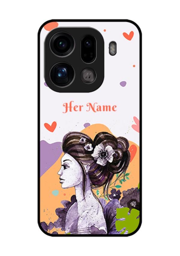 Oppo Find X9 Pro 5G Custom Glass Phone Case - Woman And Nature Design