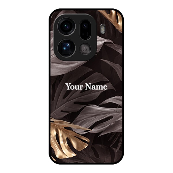 Oppo Find X9 Pro 5G Custom Glass Phone Case - Wild Leaves Digital Paint Design Oppo Find X9 Pro 5G Custom Glass Phone Case - Wild Leaves Digital Paint Design