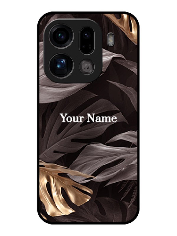 Custom Oppo Find X9 Pro 5G Custom Glass Phone Case - Wild Leaves Digital Paint Design