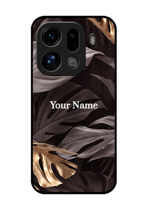 Oppo Find X9 Pro 5G Custom Glass Phone Case - Wild Leaves Digital Paint Design
