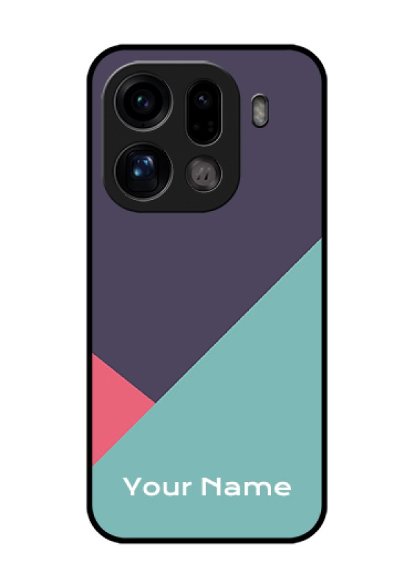 Oppo Find X9 Pro 5G Custom Glass Phone Case - Tri Color Abstract Design