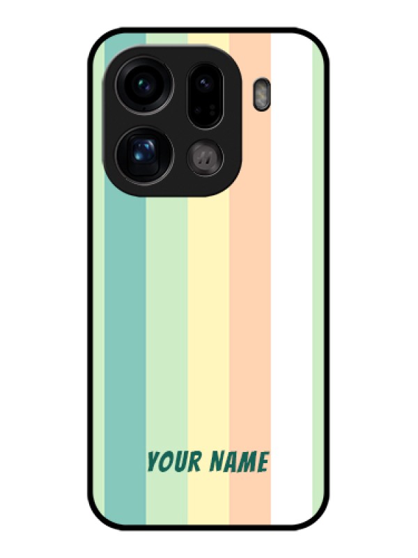 Custom Oppo Find X9 Pro 5G Custom Glass Phone Case - Multi - Colour Stripes Design