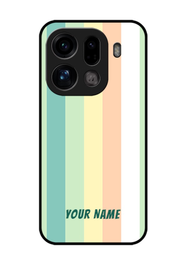 Oppo Find X9 Pro 5G Custom Glass Phone Case - Multi - Colour Stripes Design