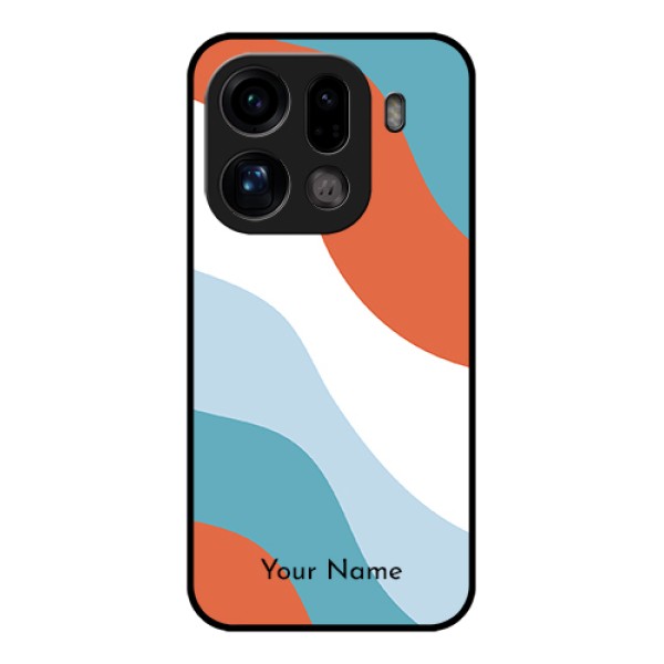 Oppo Find X9 Pro 5G Custom Glass Phone Case - Coloured Waves Design