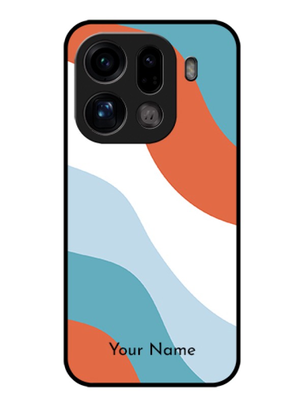 Custom Oppo Find X9 Pro 5G Custom Glass Phone Case - Coloured Waves Design