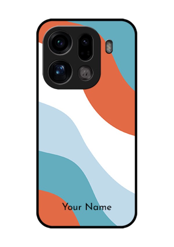 Oppo Find X9 Pro 5G Custom Glass Phone Case - Coloured Waves Design