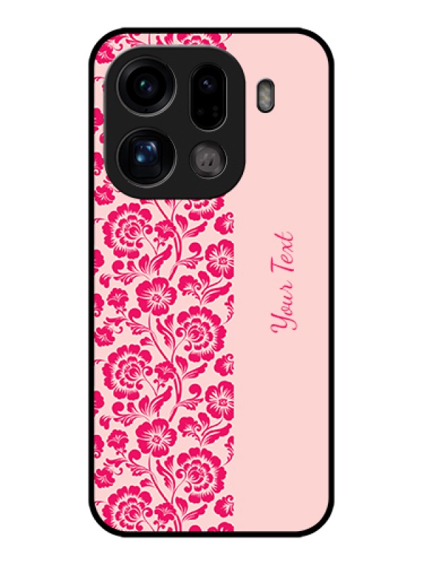 Custom Oppo Find X9 Pro 5G Custom Glass Phone Case - Attractive Floral Pattern Design