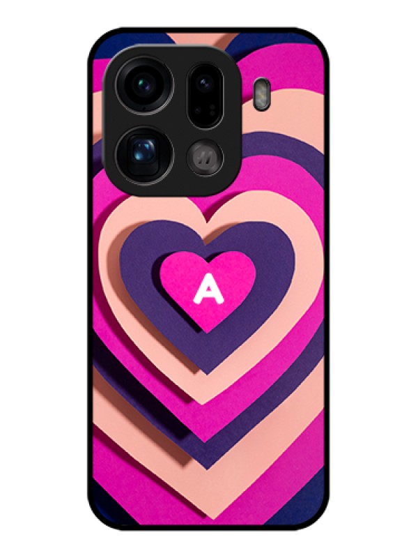 Custom Oppo Find X9 Pro 5G Custom Glass Phone Case - Cute Heart Pattern Design