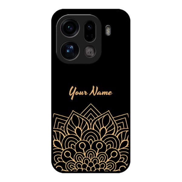 Oppo Find X9 Pro 5G Custom Glass Phone Case - Golden Mandala Design