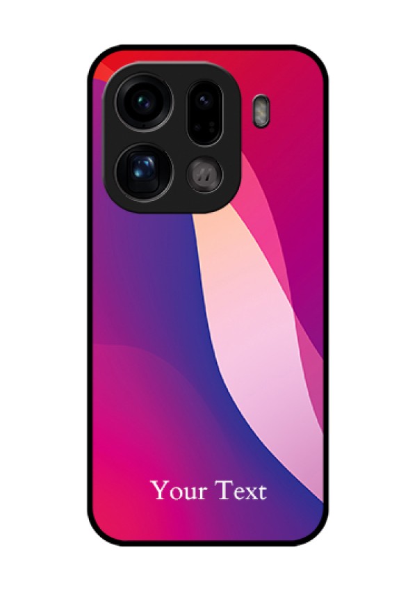 Oppo Find X9 Pro 5G Custom Glass Phone Case - Digital Abstract Overlap Design