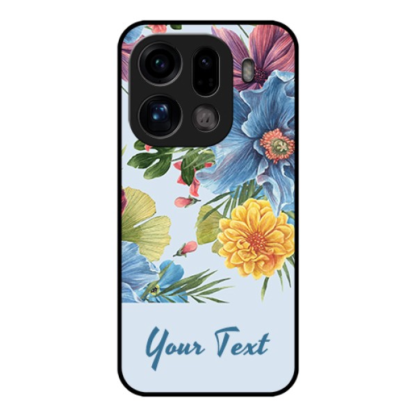 Oppo Find X9 Pro 5G Custom Glass Phone Case - Stunning Watercolored Flowers Painting Design Oppo Find X9 Pro 5G Custom Glass Phone Case - Stunning Watercolored Flowers Painting Design
