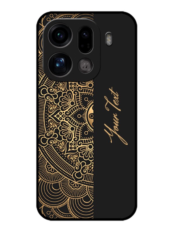 Custom Oppo Find X9 Pro 5G Custom Glass Phone Case - Mandala Art With Custom Text Design