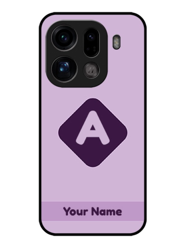 Custom Oppo Find X9 Pro 5G Custom Glass Phone Case - Custom Letter In Curved Badge Design