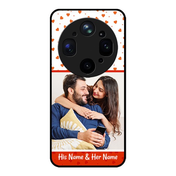 Oppo Find X9 Ultra 5G Custom Glass Phone Case - Orange Love Symbol Design Oppo Find X9 Ultra 5G Custom Glass Phone Case - Orange Love Symbol Design