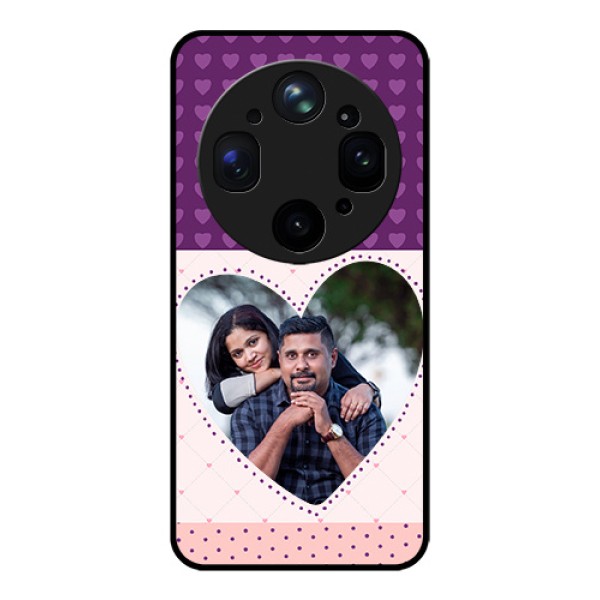 Oppo Find X9 Ultra 5G Custom Glass Phone Case - Violet Love Dots Design