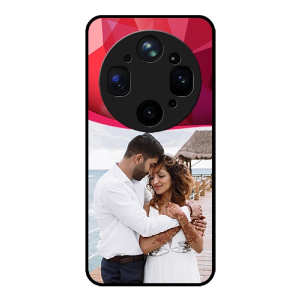 Oppo Find X9 Ultra 5G Custom Glass Phone Case - Red Abstract Design