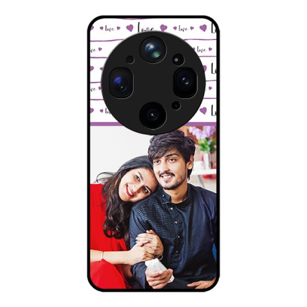Oppo Find X9 Ultra 5G Custom Glass Phone Case - Couples Heart Design