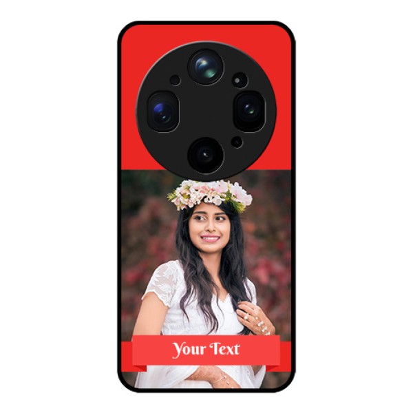 Oppo Find X9 Ultra 5G Custom Glass Phone Case - Simple Red Color Design