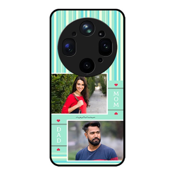 Oppo Find X9 Ultra 5G Custom Glass Phone Case - Mom & Dad Pic Design