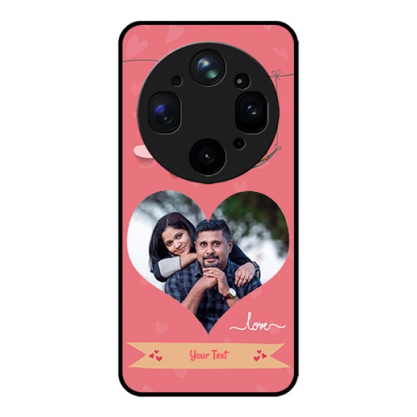 Oppo Find X9 Ultra 5G Custom Glass Phone Case - Peach Color Love Design Oppo Find X9 Ultra 5G Custom Glass Phone Case - Peach Color Love Design