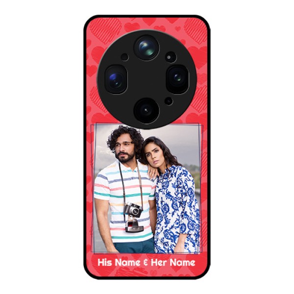 Oppo Find X9 Ultra 5G Custom Glass Phone Case - With Red Heart Symbols Design Oppo Find X9 Ultra 5G Custom Glass Phone Case - With Red Heart Symbols Design