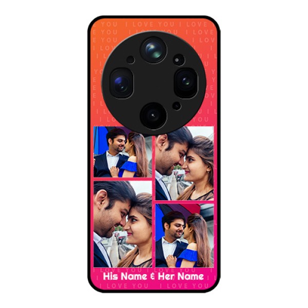 Oppo Find X9 Ultra 5G Custom Glass Phone Case - I Love You Pink Design