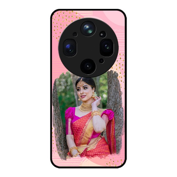 Oppo Find X9 Ultra 5G Custom Glass Phone Case - Gold Glitter Splash Design