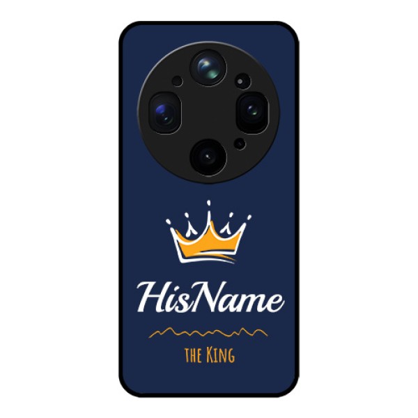 Oppo Find X9 Ultra 5G Custom Glass Phone Case - King With Name Design