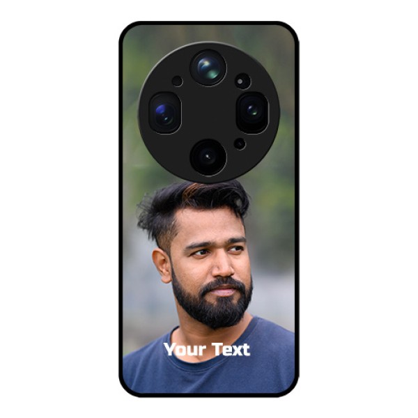Oppo Find X9 Ultra 5G Custom Glass Phone Case - Photo With Text Design