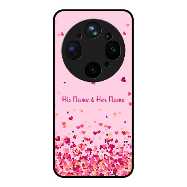 Oppo Find X9 Ultra 5G Custom Glass Phone Case - Floating Hearts Design