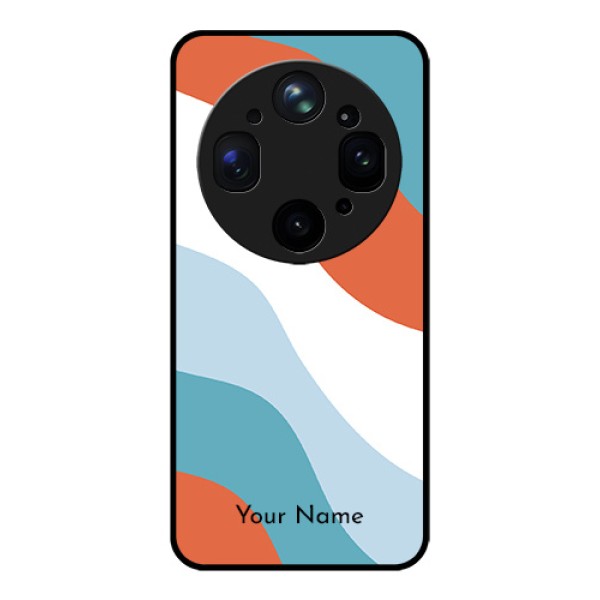 Oppo Find X9 Ultra 5G Custom Glass Phone Case - Coloured Waves Design