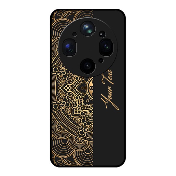 Oppo Find X9 Ultra 5G Custom Glass Phone Case - Mandala Art With Custom Text Design Oppo Find X9 Ultra 5G Custom Glass Phone Case - Mandala Art With Custom Text Design
