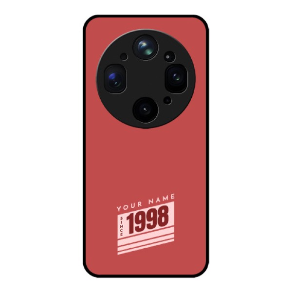 Oppo Find X9 Ultra 5G Custom Glass Phone Case - Red Custom Year Of Birth Design Oppo Find X9 Ultra 5G Custom Glass Phone Case - Red Custom Year Of Birth Design
