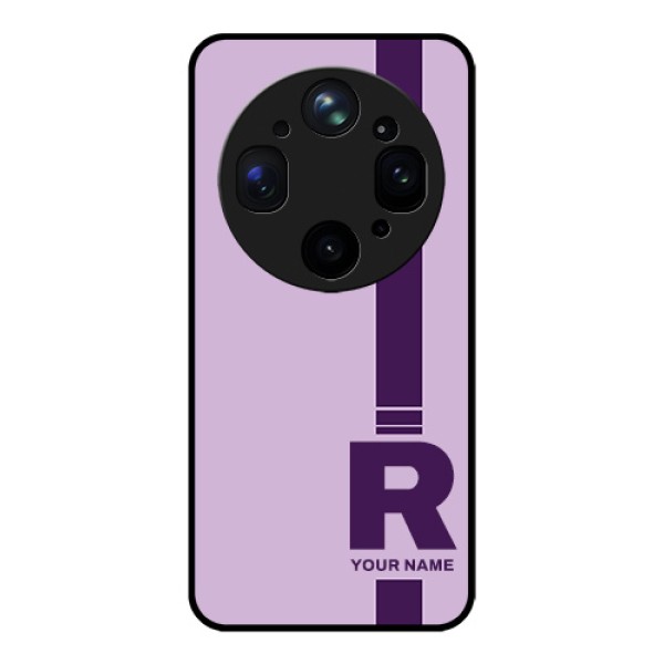 Oppo Find X9 Ultra 5G Custom Glass Phone Case - Simple Dual Tone Stripe With Name Design