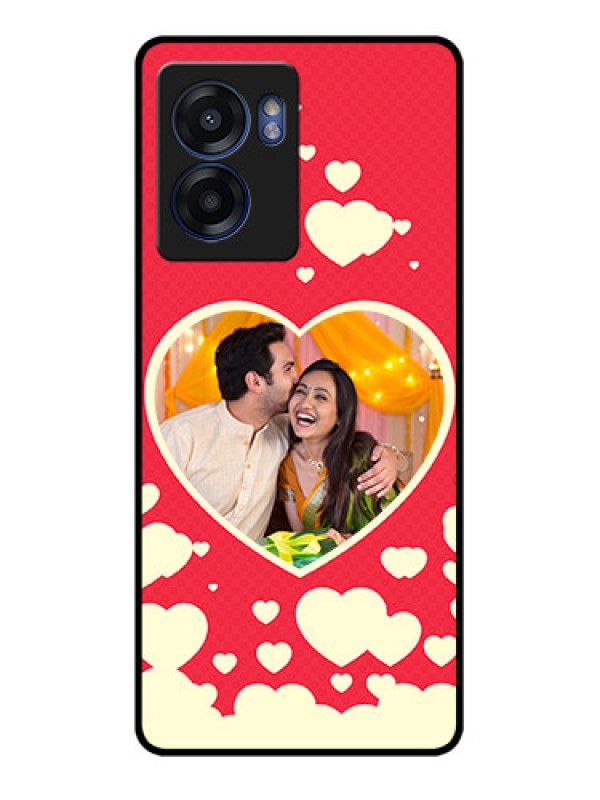 Custom Oppo K10 5G Custom Glass Mobile Case - Love Symbols Phone Cover Design