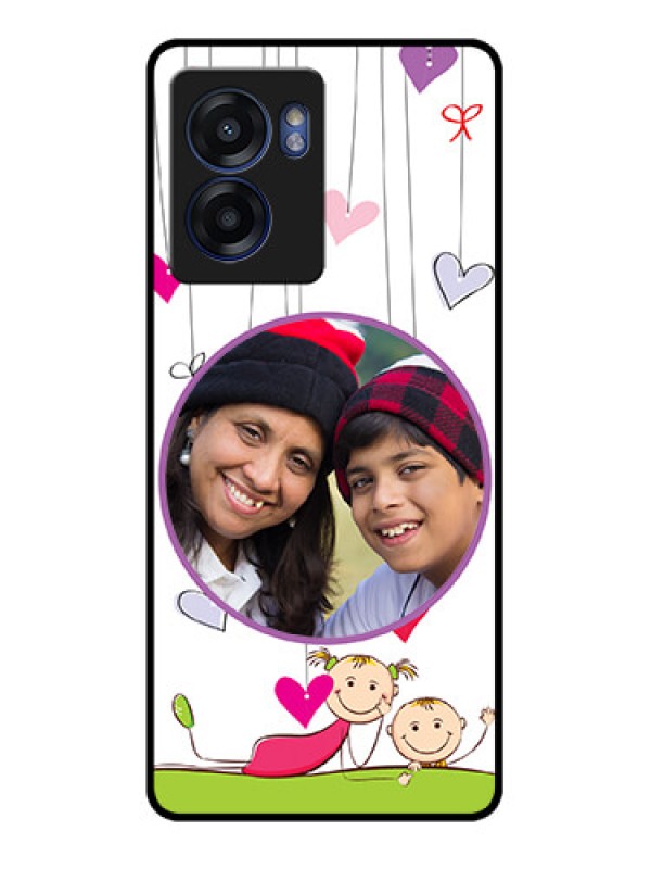 Custom Oppo K10 5G Photo Printing on Glass Case - Cute Kids Phone Case Design