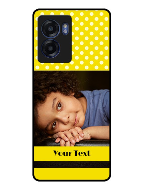 Custom Oppo K10 5G Custom Glass Phone Case - Bright Yellow Case Design