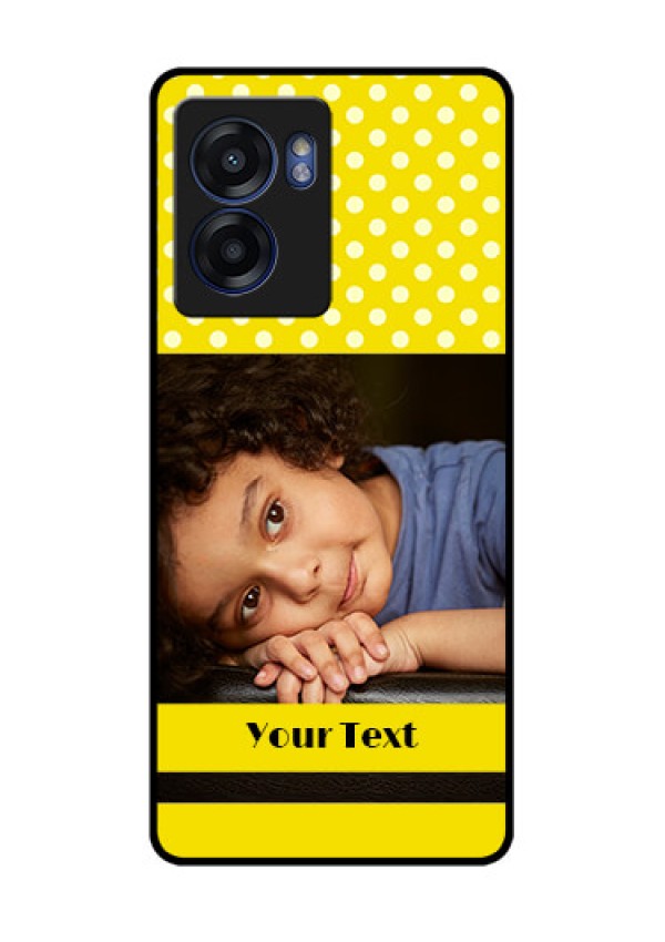 Oppo K10 5G Custom Glass Phone Case - Bright Yellow Case Design