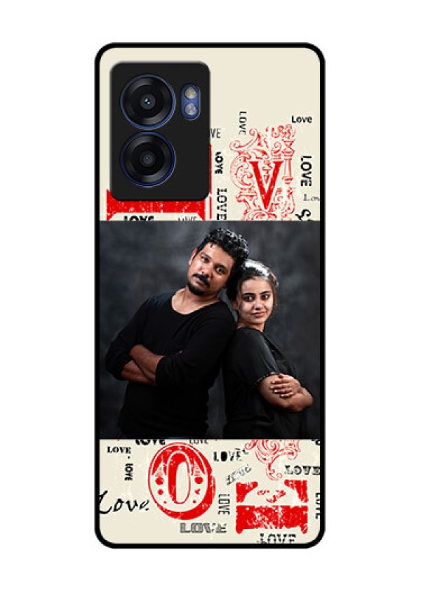 Oppo K10 5G Photo Printing on Glass Case - Trendy Love Design Case