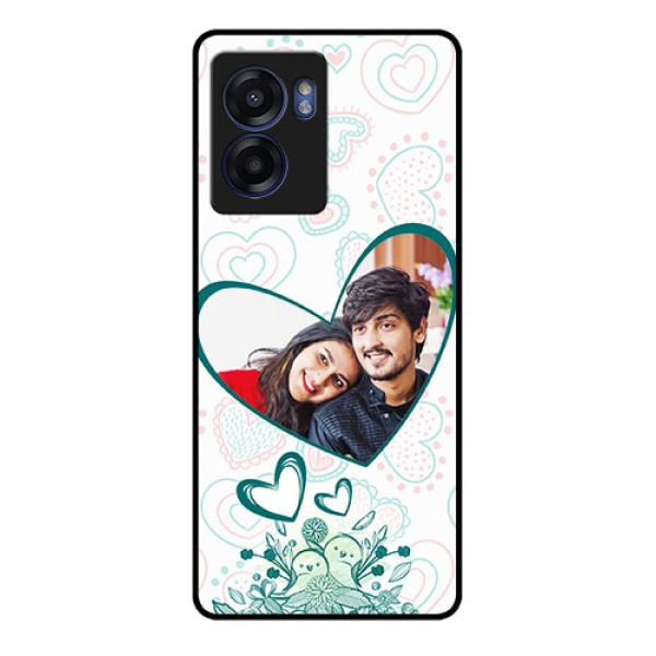 Oppo K10 5G Photo Printing on Glass Case - Premium Couple Design