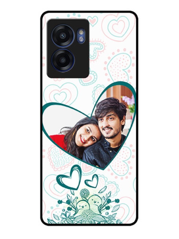 Custom Oppo K10 5G Photo Printing on Glass Case - Premium Couple Design
