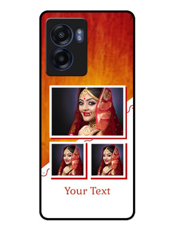 Custom Oppo K10 5G Custom Glass Phone Case - Wedding Memories Design