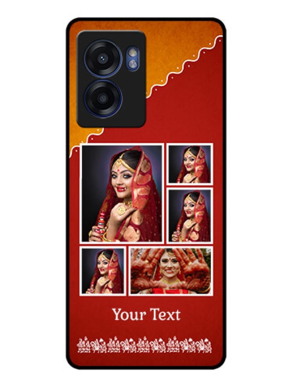 Custom Oppo K10 5G Personalized Glass Phone Case - Wedding Pic Upload Design