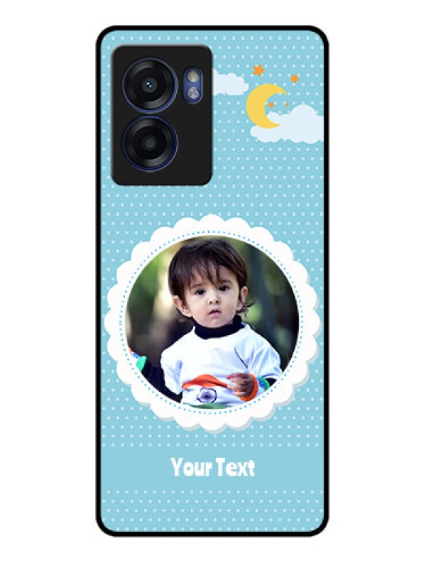 Custom Oppo K10 5G Personalised Glass Phone Case - Violet Pattern Design