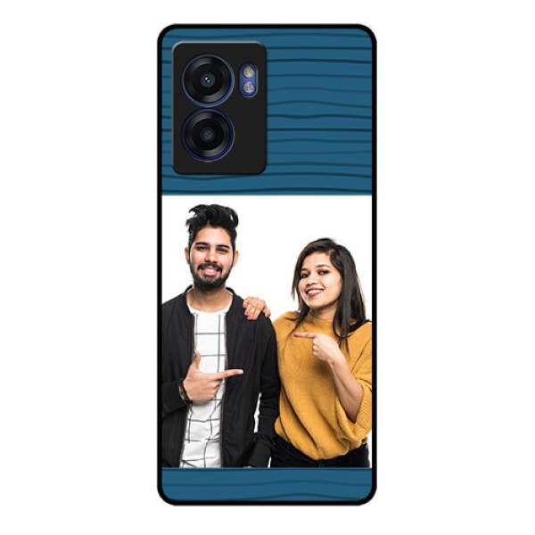 Oppo K10 5G Custom Glass Phone Case - Blue Pattern Cover Design Oppo K10 5G Custom Glass Phone Case - Blue Pattern Cover Design