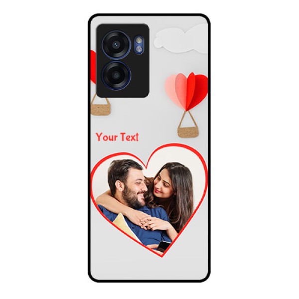 Oppo K10 5G Custom Glass Mobile Case - Parachute Love Design