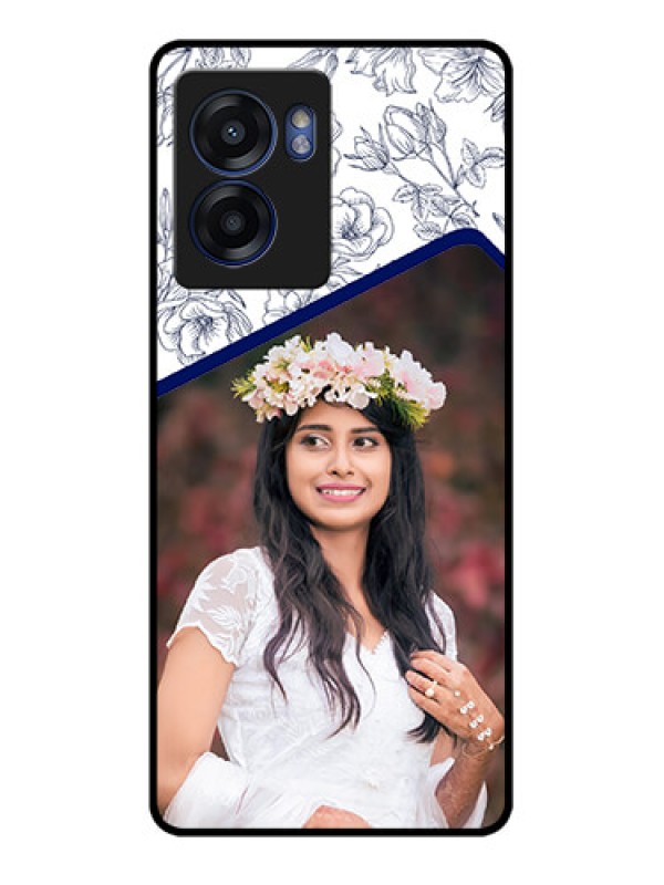 Custom Oppo K10 5G Personalized Glass Phone Case - Premium Floral Design