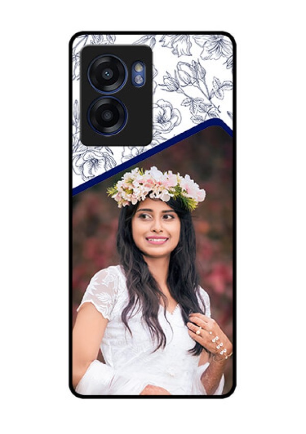 Oppo K10 5G Personalized Glass Phone Case - Premium Floral Design