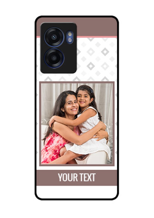 Oppo K10 5G Photo Printing on Glass Case - Simple Diamond Design